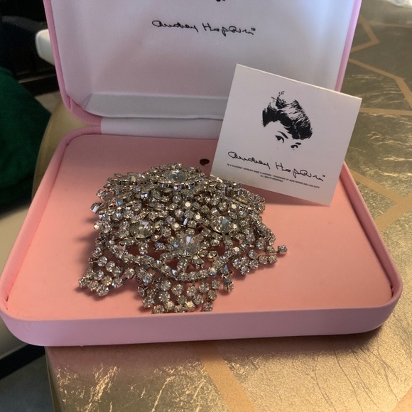 Camrose & Kross Jewelry - Collector Series Camrose & Kross Audrey Hepburn Rhinestone Brooch 3.5” x 3”